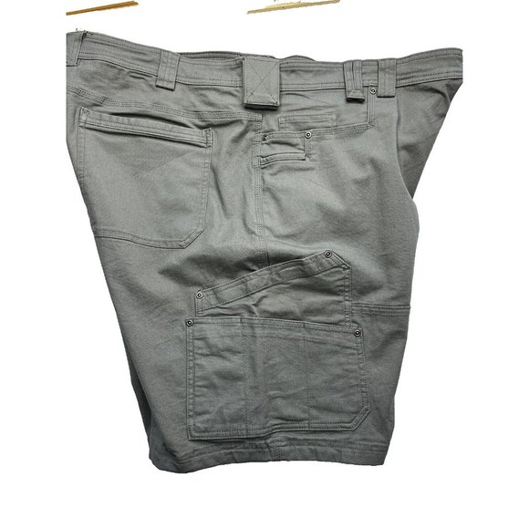 EUC Duluth Trading Men's Stretch Cargo Short with Belt Gray 48 Relaxed Fit - Picture 5 of 13